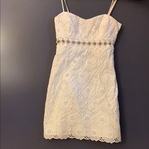 lily pulitzer white floral eyelet dress